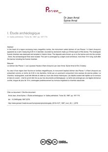 Étude archéologique - article ; n°1 ; vol.30, pg 167-174