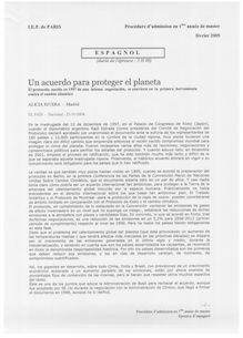 Espagnol 2005 Admission en master IEP Paris - Sciences Po Paris