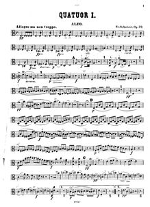 Partition viole de gambe, corde quatuor No. 13, Rosamunde Quartet