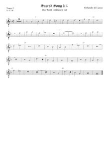 Partition ténor viole de gambe 2, octave aigu clef, Transcriptions pour 4 violes de gambe