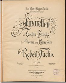 Partition complète (Both Books), Amoretten, Op.54, Amoretten, 15 Easy Pieces for Violin & Piano