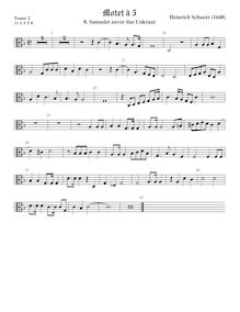 Partition ténor viole de gambe 3, alto clef, Geistliche Chor-Music, Op.11 par Heinrich Schütz