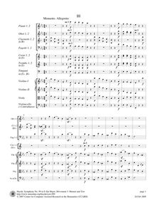 Partition , Menuet—Trio, Symphony No.99 en E♭ major, Sinfonia No.99