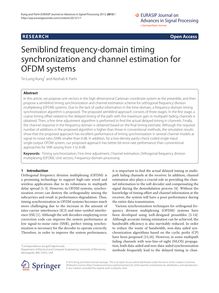 Semiblind frequency-domain timing synchronization and channel estimation for OFDM systems