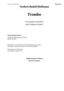 Partition Title - german/spanish (pages 1-2), Trombo, Hoffmann, Norbert Rudolf