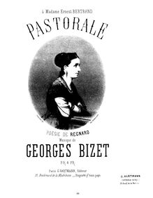 Partition complète (F minor: haut voix et piano), Pastorale par Georges Bizet