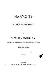 Partition Complete Book, Harmony: A Course of Study, Chadwick, George Whitefield