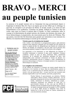 La jeunesse et le peuple tunisien ont su s émanciper du joug qu ...