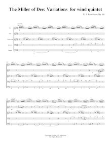 Partition complète, Miller of Dee Variations, C minor, Robertson, Ernest John