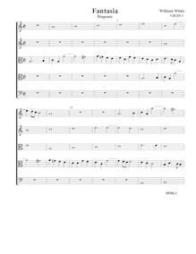Partition Diapente - Fantasia VdGS No.1 - partition complète (Tr Tr T T B), fantaisies pour 5 violes de gambe