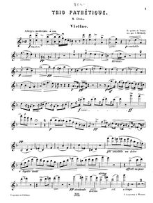 Partition de violon (alternate to clarinette), Trio pathétique