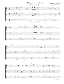 Partition , Corant en D minor, VdGS No.112 - partition complète, Aris pour 3 violes de gambe