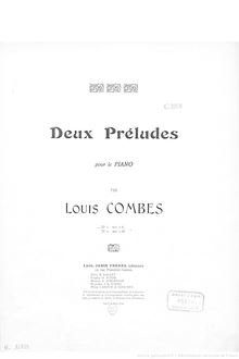 Partition No.1, 2 Préludes, Combes, Louis