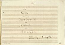 Partition No., partition complète, sonates pour flûte avec violoncelle par Hartenack Otto Conrad Zinck