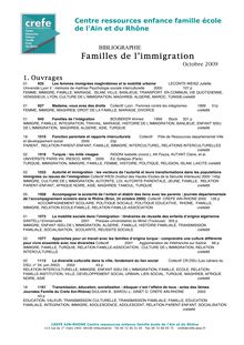 Familles de l immigration