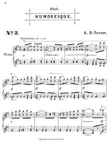 Partition , Humoresque, 6 Concert Etudes, Turner, Alfred Dudley