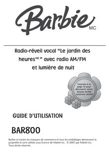 Notice Radio Emerson Radio  BAR800