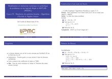 Modélisation et résolutions numérique et symbolique   de problèmes via  les logiciels Maple et MATLAB