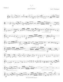 Partition violon 2,  ...  pour corde quatuor, Quasi una Fuga, Modal, Designed Music Mode
