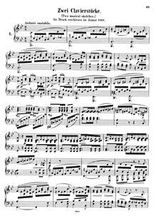 Partition complète, Andante Cantabile e Presto Agitato, WoO 19, Zwei Clavier-Stücke