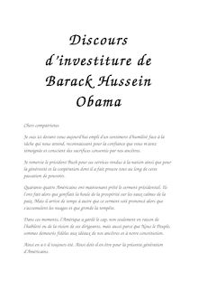 Discours d investiture de Barack H.  Obama