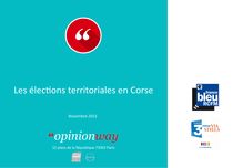 Territoriale en Corse : Intentions de vote