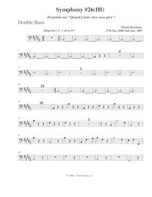 Partition Basses, Symphony No.26, B major, Rondeau, Michel par Michel Rondeau