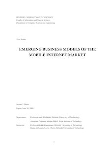 EMERGING BUSINESS MODELS  OF THE MOBILE INTERNET MARKET