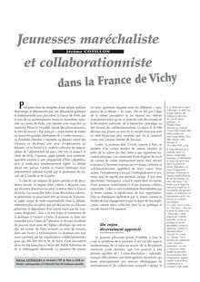 Jeunesses maréchaliste et collaborationniste dans la France de Vichy - article ; n°1 ; vol.74, pg 29-36