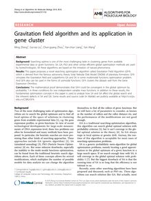 Gravitation field algorithm and its application in gene cluster