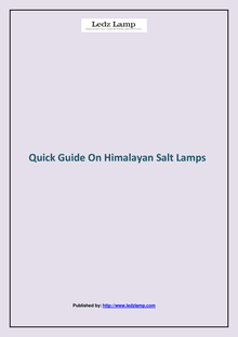 Quick Guide On Himalayan Salt Lamps