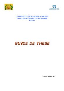Guide de thèse