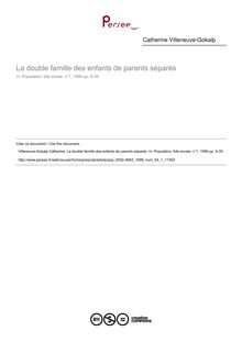 La double famille des enfants de parents séparés - article ; n°1 ; vol.54, pg 9-35