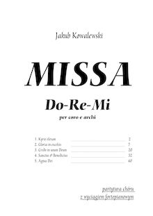 Partition complète, Missa do-re-mi, Kowalewski, Jakub
