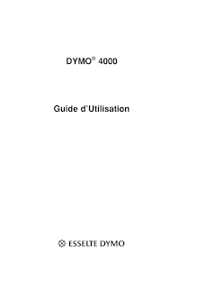 Notice Imprimante d étiquettes DYMO  DYMO 4000