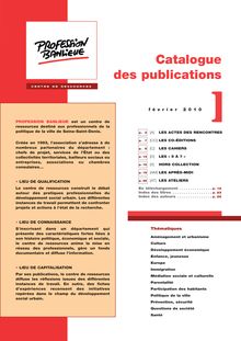 Catalogue 2010 profession banlieue