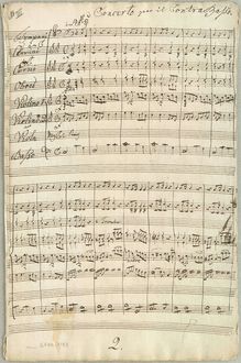 Score, Concerto No.3 pour Double basse en C major, C major, Keyper, Franz Joseph