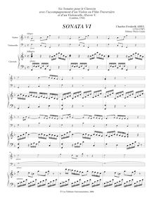 Partition , Allegro - clavecin (partition compléte), 6 sonates pour clavecin