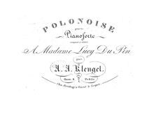 Partition complète, Polonoise, Polonoise pour le Pianoforte, E major
