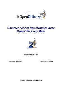 Comment écrire des formules avec OpenOffice.org Math