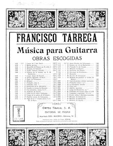 Partition guitare score, Maria - Gavota, Tárrega, Francisco