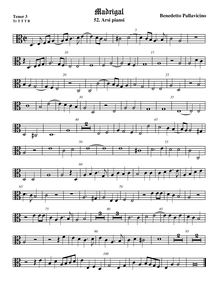 Partition ténor viole de gambe 3, alto clef, Madrigali a 5 voci, Libro 4