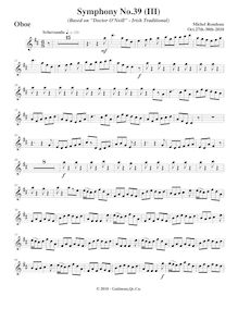 Partition hautbois, Symphony No.39  Irish Green , G major, Rondeau, Michel par Michel Rondeau