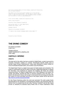Divine Comedy, Longfellow s Translation, Hell