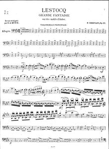 Partition de violoncelle, Lestocq - Grande Fantaisie, Op.12