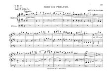 Partition complète, Service Prelude, A major, Whiting, Arthur Battelle
