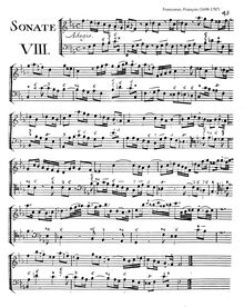 Partition Sonata No.8 en F minor, 12 violon sonates (deuxième livre)