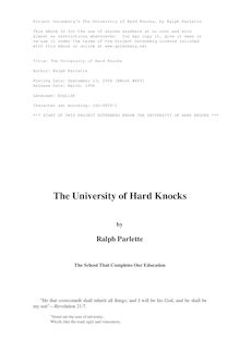 The University of Hard Knocks