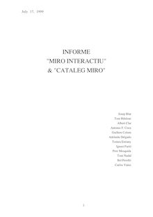 INFORME "MIRO INTERACTIU" & "CATALEG MIRO"