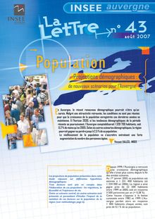 Projections démographiques : de nouveaux scénarios pour l Auvergne  